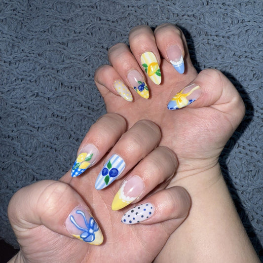Blueberry Lemon Nail Set