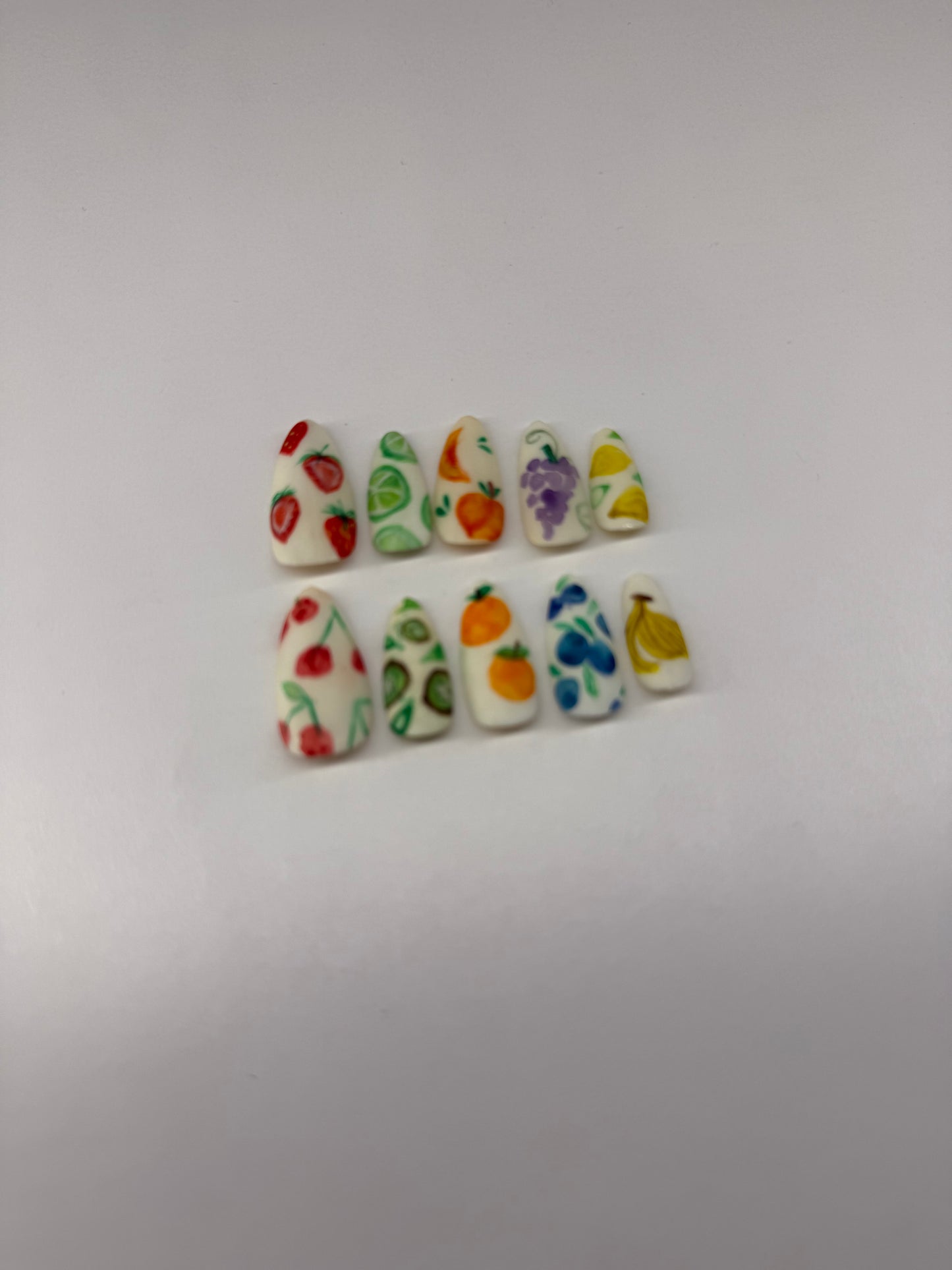 Hand-Painted Fruit Nails