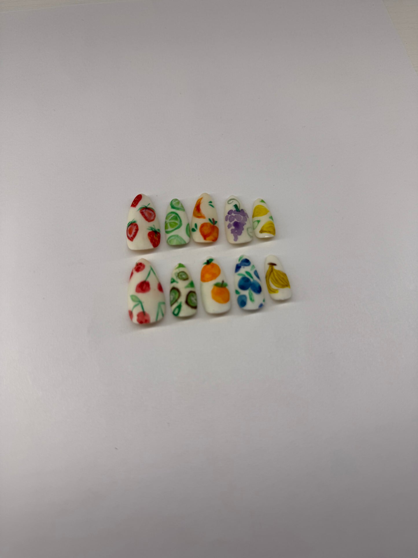 Hand-Painted Fruit Nails