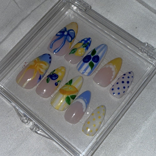 Blueberry Lemon Nail Set